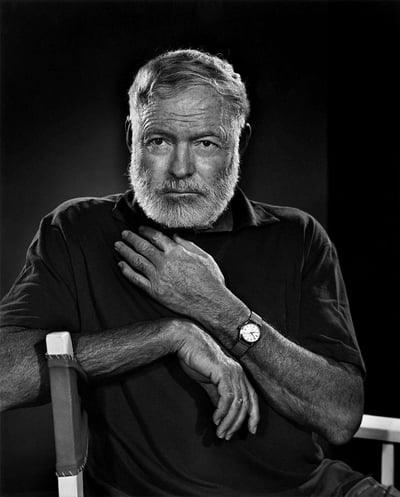 1957 Earnest Hemingway wearing Rolex by Yousuf Kharsh